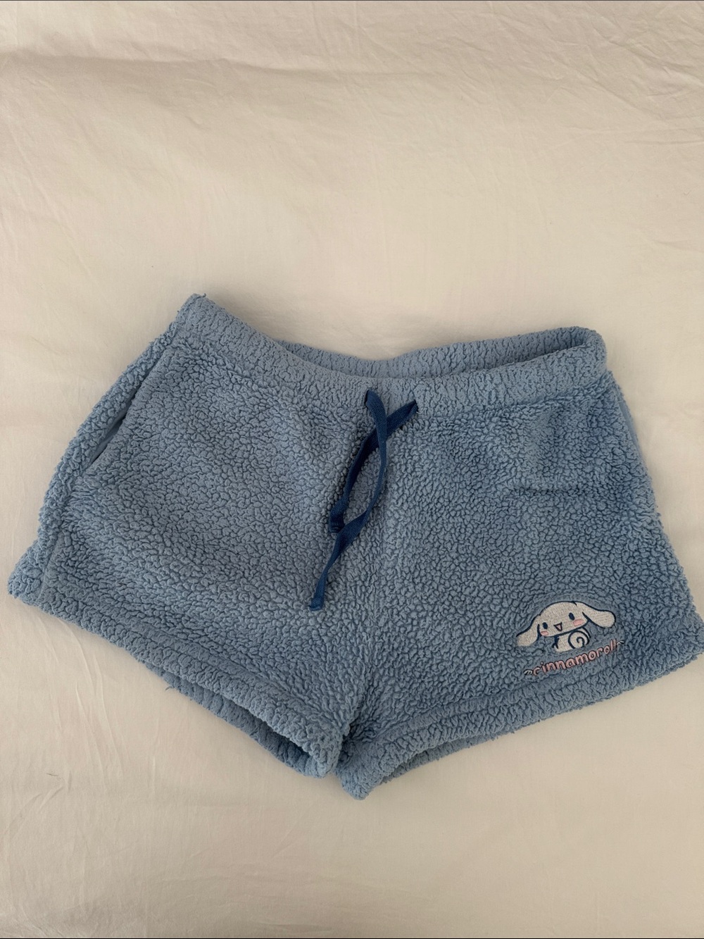 Sanrio Cinnamoroll Sky Blue Sherpa Shorts size XS